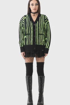 Outlet Beetlejuice, Beetlejuice, Beetlejuice Intarsia - Neuletakki Neuleet|Goottikamaa