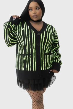 Outlet Beetlejuice, Beetlejuice, Beetlejuice Intarsia - Neuletakki Neuleet|Goottikamaa