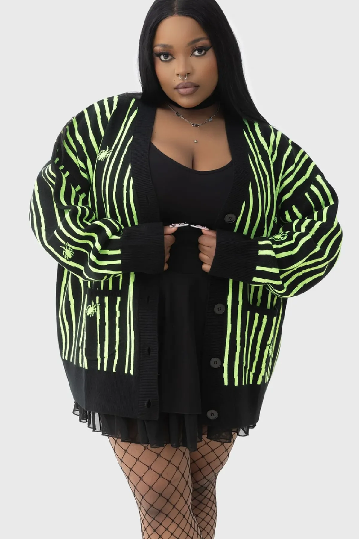 Outlet Beetlejuice, Beetlejuice, Beetlejuice Intarsia - Neuletakki Neuleet|Goottikamaa
