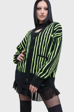 Outlet Beetlejuice, Beetlejuice, Beetlejuice Intarsia - Neuletakki Neuleet|Goottikamaa
