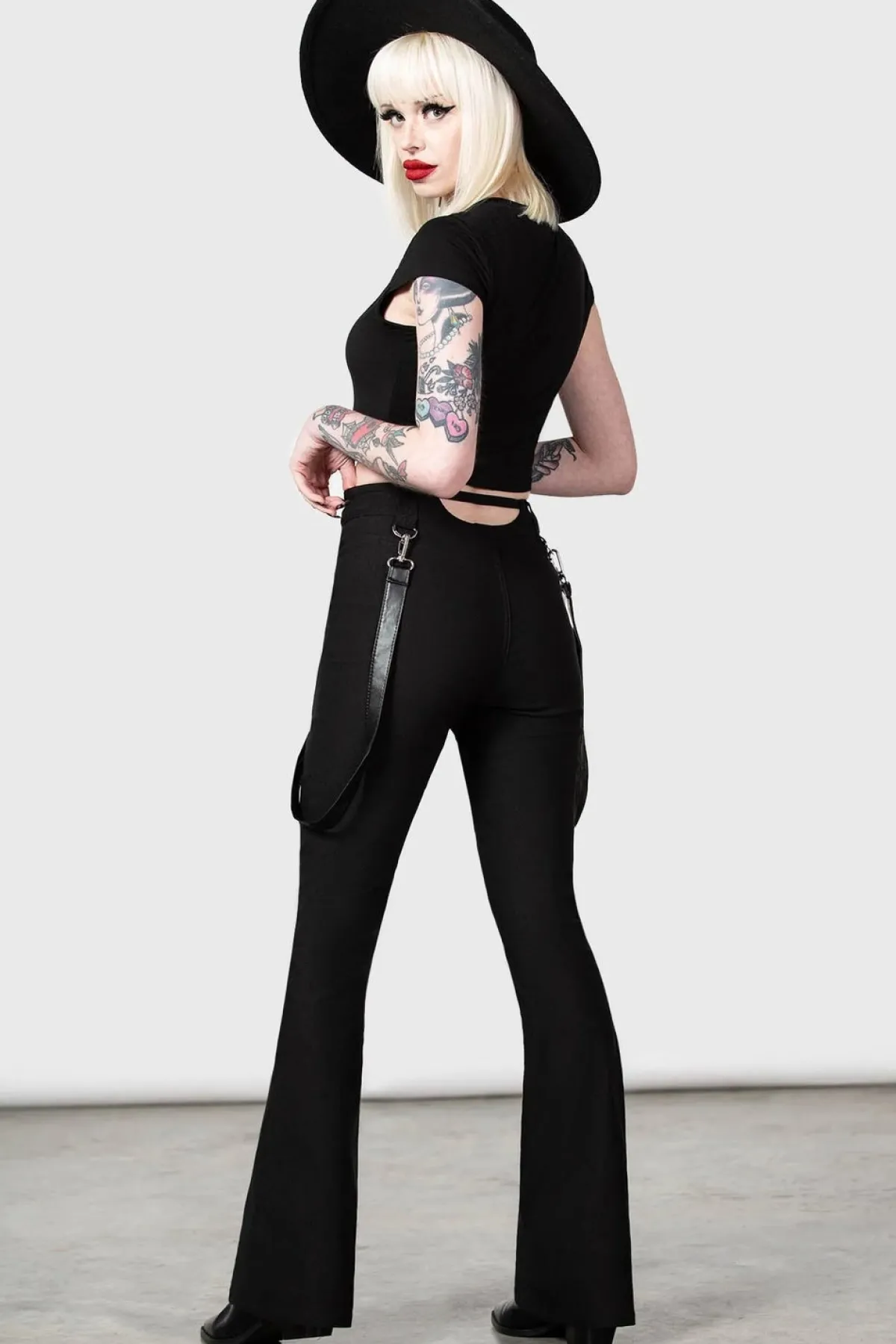 Hot Cutout Bondage - Housut, Bootcut Goottikamaa|Muut Housut