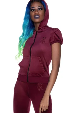 Dee-Lux - Velour huppari, burgundy Goottikamaa|Sport
