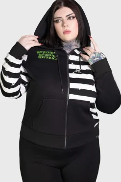 Discount Distressed Stripe - Vetoketjuhuppari Goottikamaa|Vetoketjuhupparit