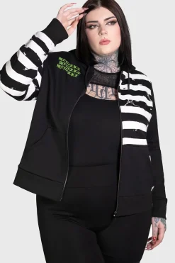 Discount Distressed Stripe - Vetoketjuhuppari Goottikamaa|Vetoketjuhupparit