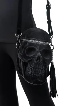 Online Grave Digger Skull - Käsilaukku, Velvet Goottikamaa|Pääkallokamaa