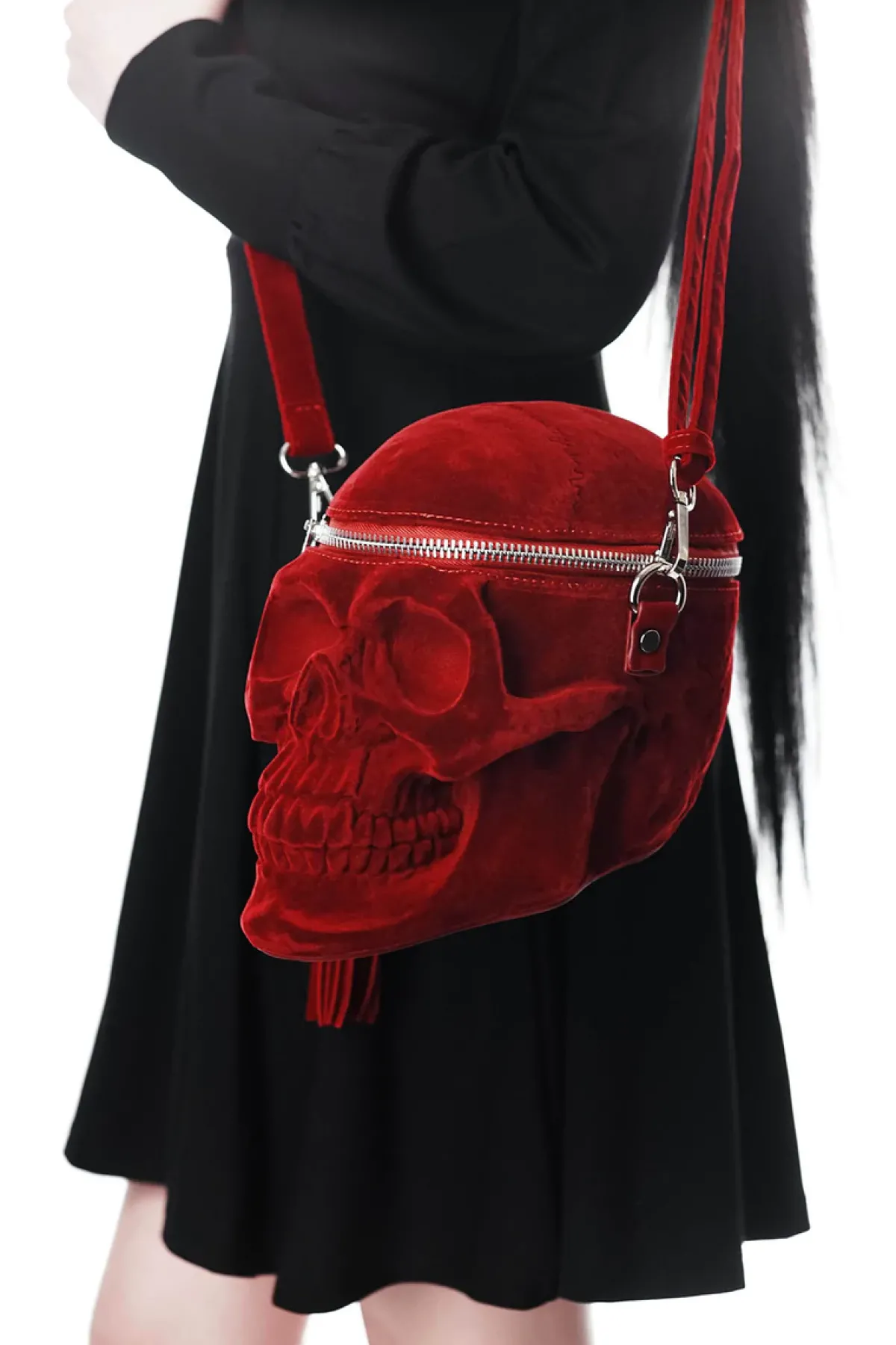 Hot Grave Digger Skull - Käsilaukku, Blood Goottikamaa|Pääkallokamaa