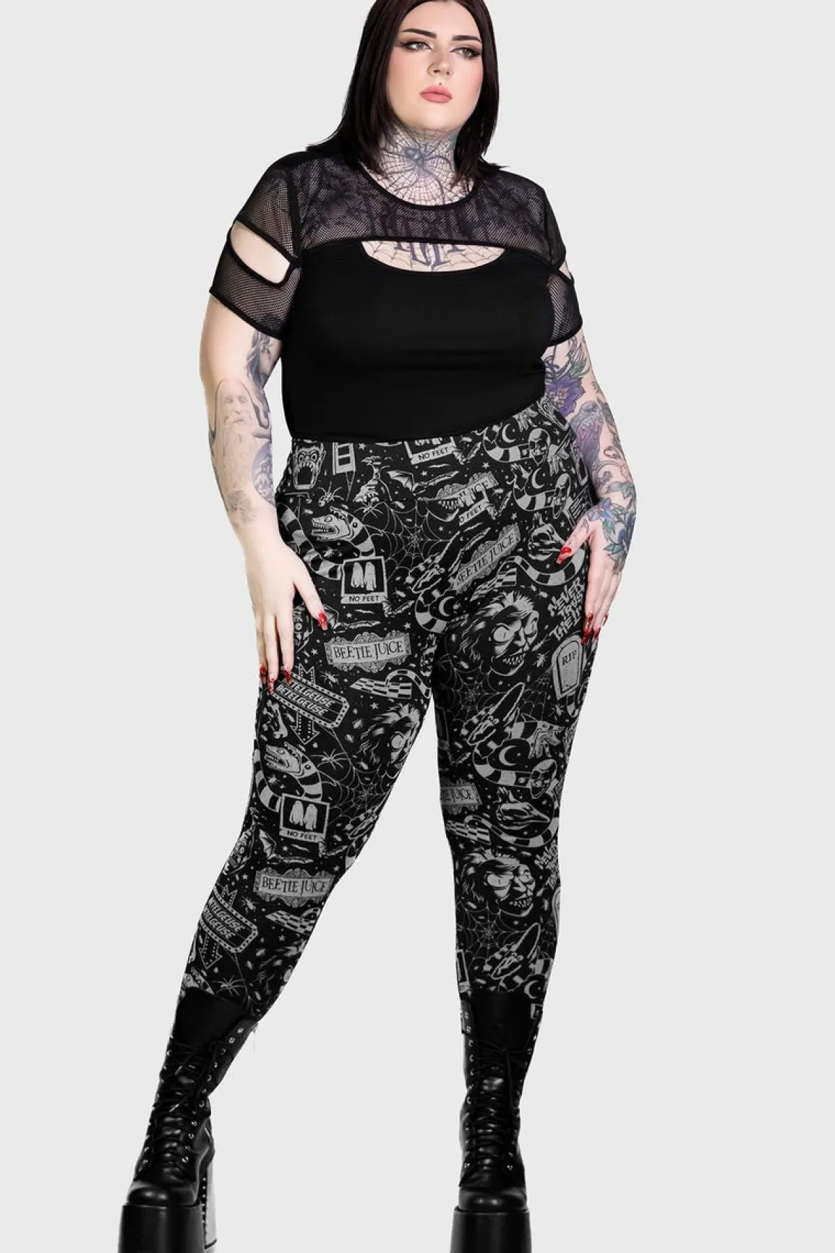 Outlet Never Trust The Living - Leggingsit Leggingsit|Beetlejuice