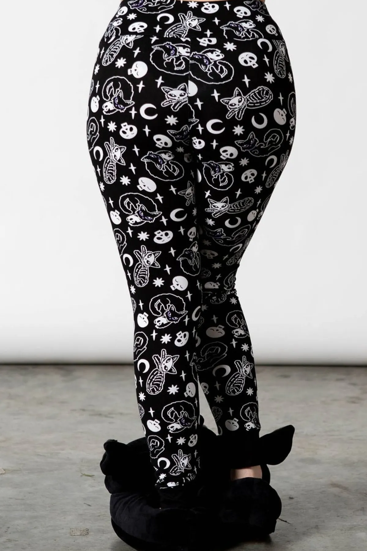 Sale Purr Off - Leggingsit, mustat Leggingsit|Kissateema