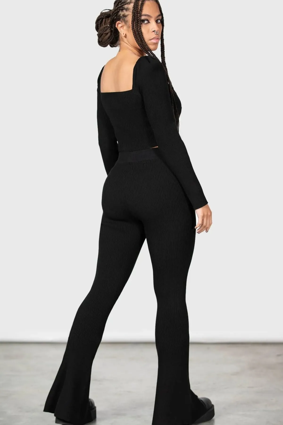 Outlet Sinereous - Leveälahkeiset leggingsit Leggingsit|Goottikamaa