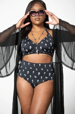 New Skulls - 2-osainen bikini Uimapuku Sport|Rockabilly
