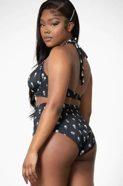 New Skulls - 2-osainen bikini Uimapuku Sport|Rockabilly