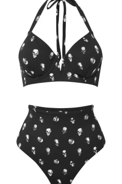 New Skulls - 2-osainen bikini Uimapuku Sport|Rockabilly