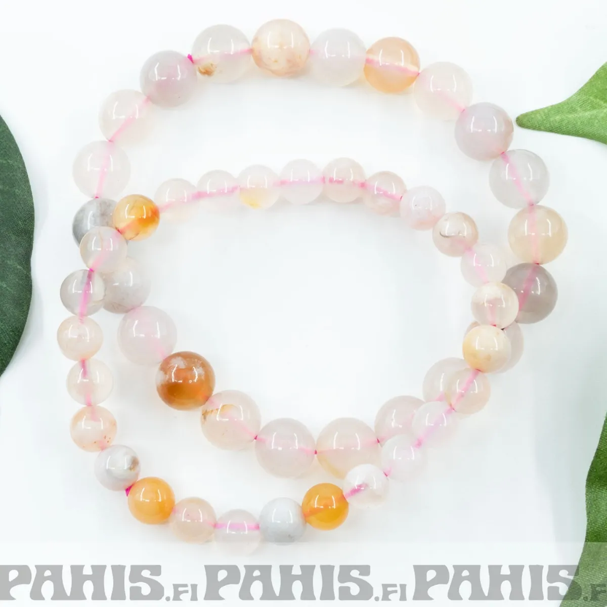 Best Kirsikankukka-Akaatti - Helmirannekoru Kivi Ja Kristallikorut|Akaatti