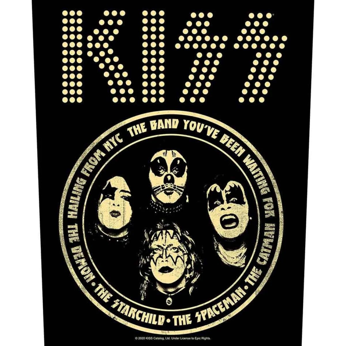 Hot Kiss Hailing From NYC - Kangasmerkki, selkä Kiss|Selkämerkit