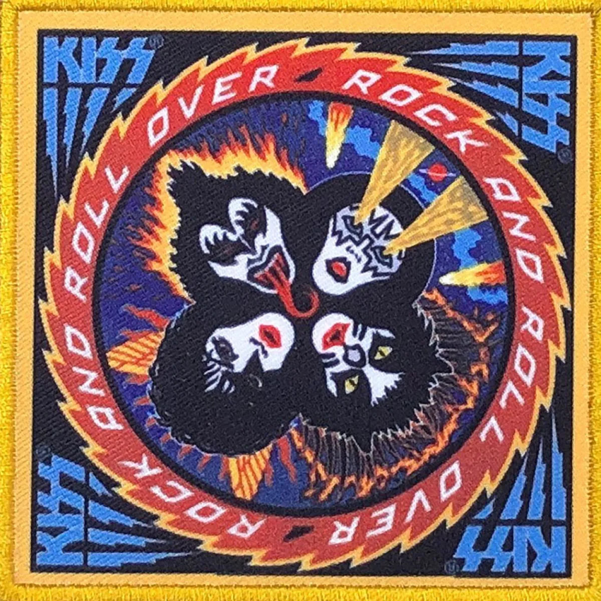 Hot Kiss Rock an roll over - Kangasmerkki Kiss|Kangasmerkit