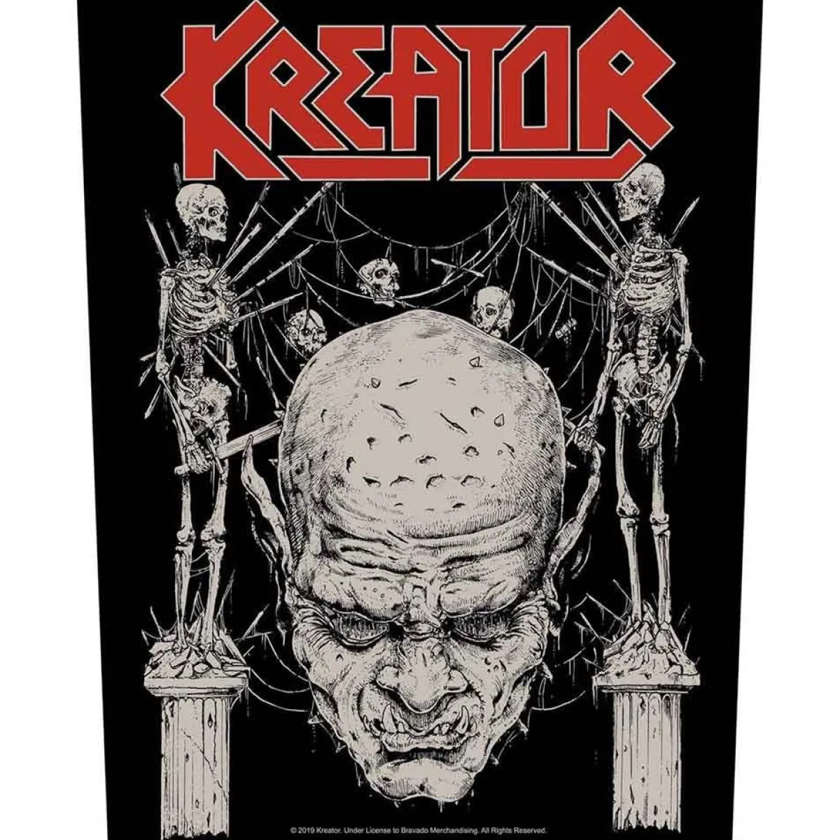 Outlet Kreator Skull & Skeletons - Kangasmerkki, selkä Kreator|Selkämerkit