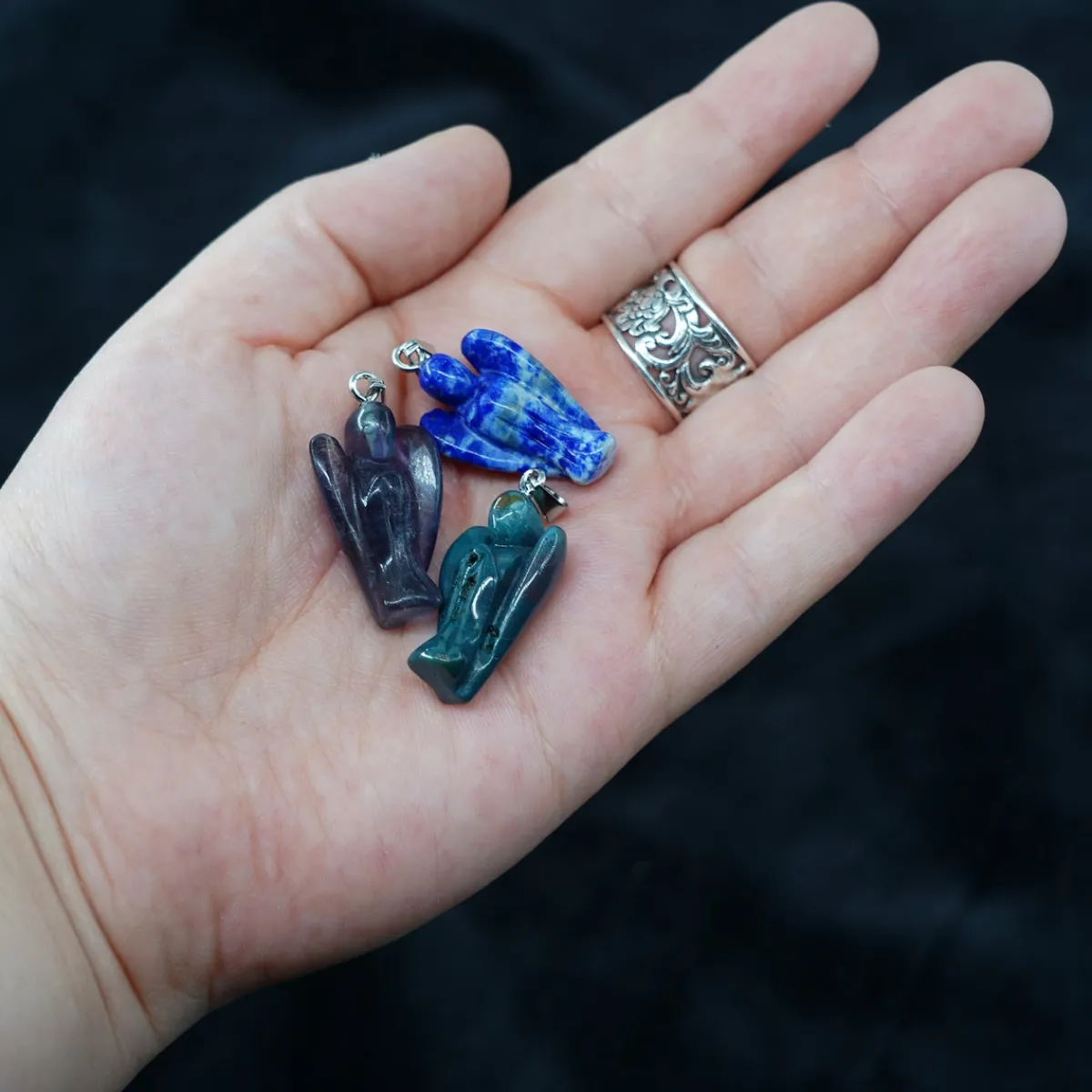 Online Kristalli enkeliriipus Jade|Jaspis