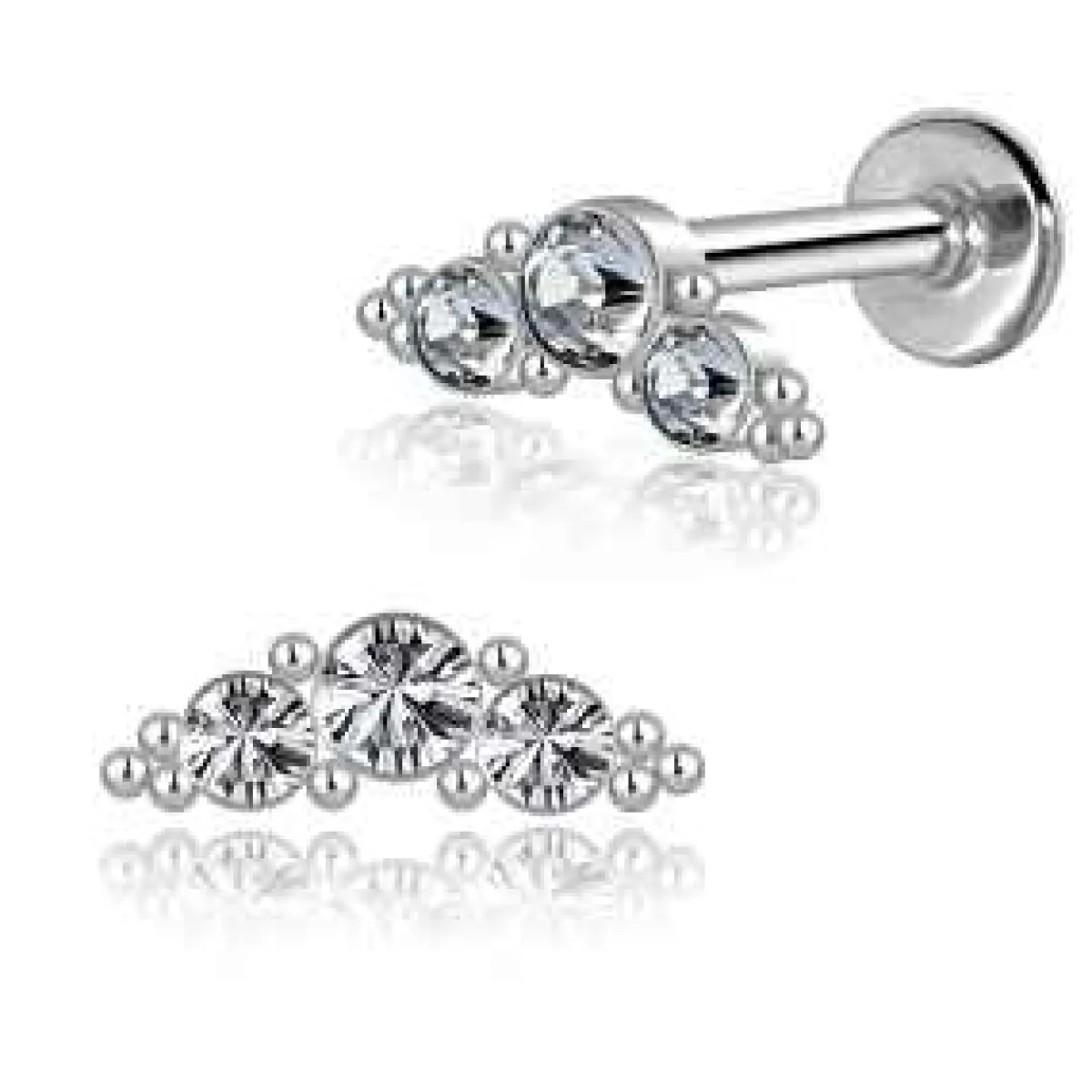 Kristallipallot - Lävistyskoru, labret Lävistyskorut|Urban Wear Katukamaa