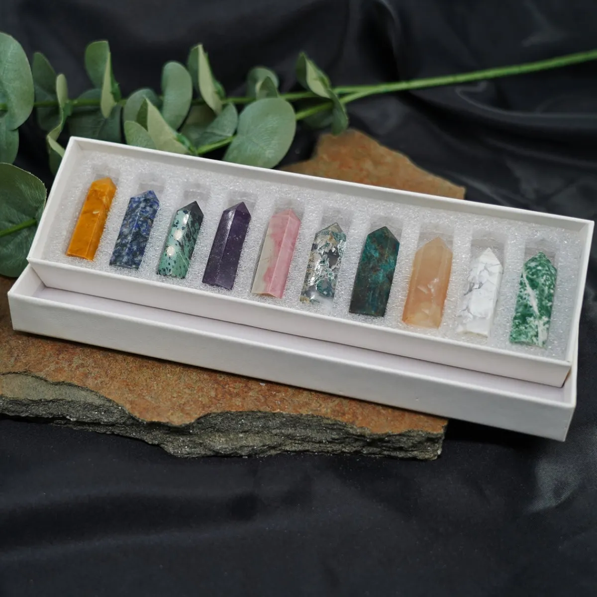 New Kristallitornisetti 1 Kivisetit|Jade