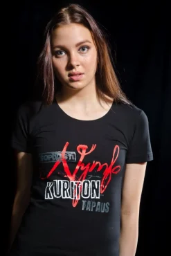 Online Kuriton Nymfomaani Lady Fit T-paita Pikkutuhmaa|Asenne T-Paidat