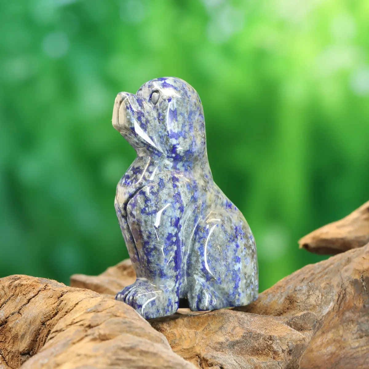 New Lapis Lazuli - Koira 5 cm Kiviesineet|Lapis Lazuli