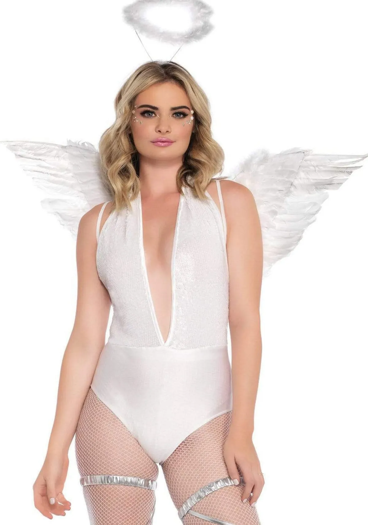 Online Angel - Enkeli asustesetti, valkoinen Harnessit|Hiuskoristeet