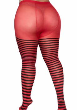 Discount Striped Nylon Plus size - Sukkahousut Sukkahousut|Pride