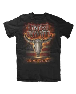 Lynyrd Skynyrd: Flaming Skull - T-paita T-Paidat|Bändipaidat