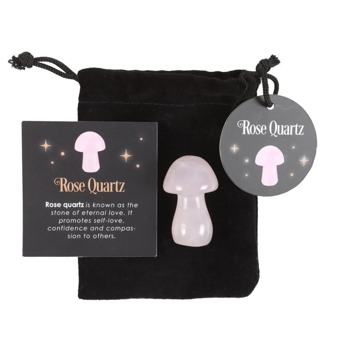Outlet Magical Rose Quartz Crystal Mushroom Hippikamaa|Koriste-Esineet