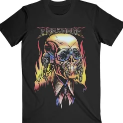 Outlet Megadeth Flaming vic - T-paita Megadeth|Bändipaidat
