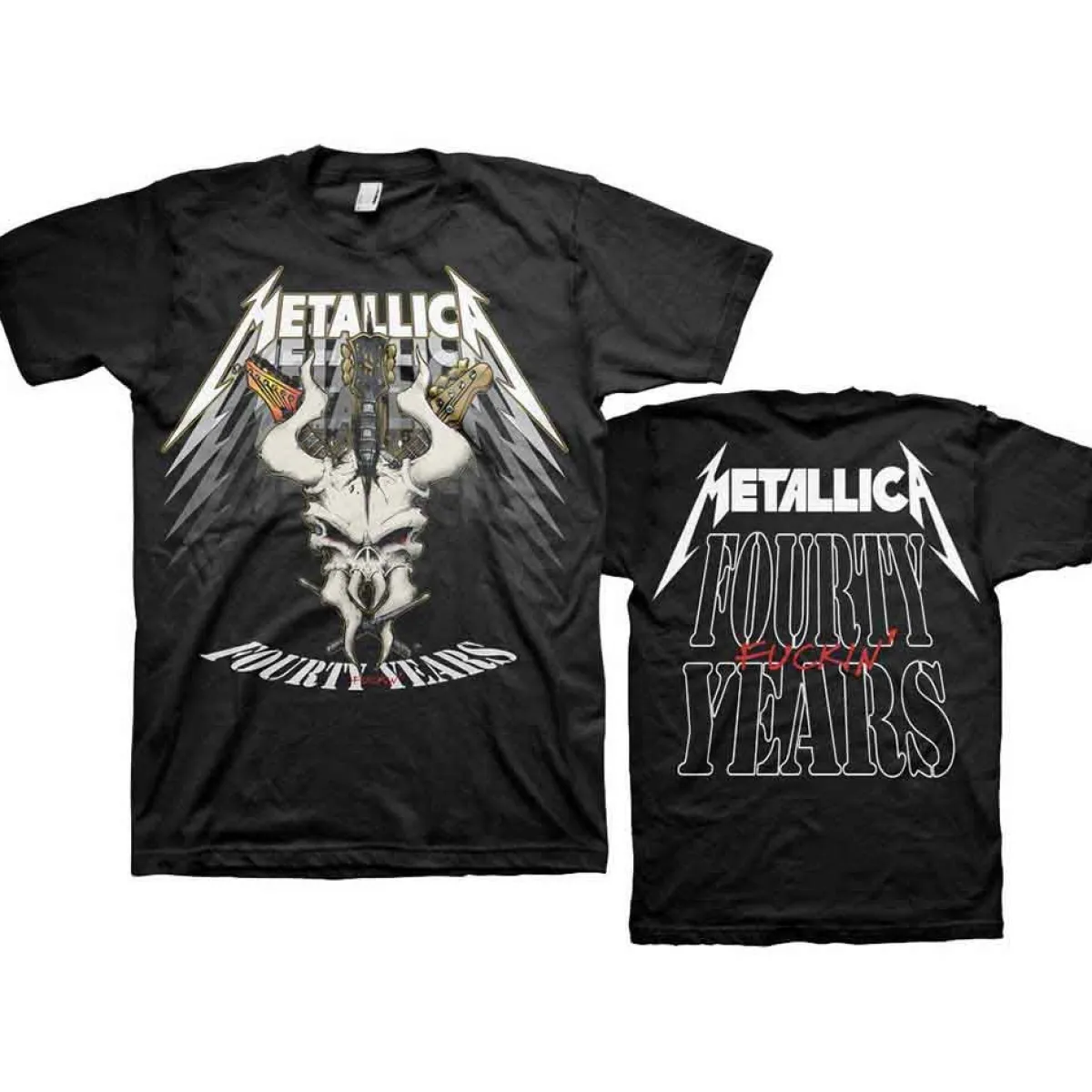Clearance Metallica 40th Anniversary Forty Years - T-paita Bändipaidat|Metallica
