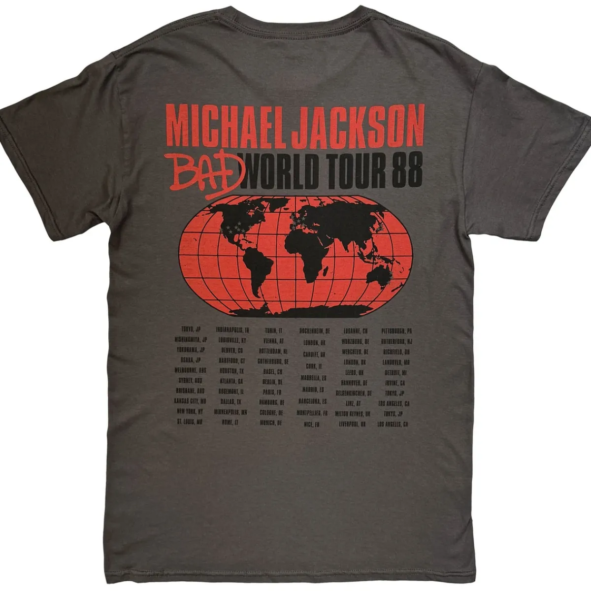 Outlet Michael Jackson: Bad World Tour '88 - T-paita T-Paidat|Bändipaidat