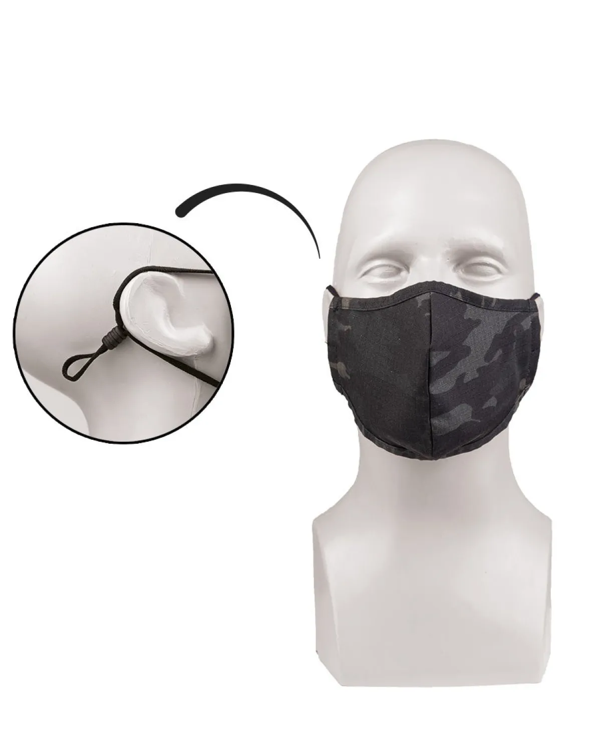 Outlet wide shape - Kasvomaski, multitarn black Kasvomaskit