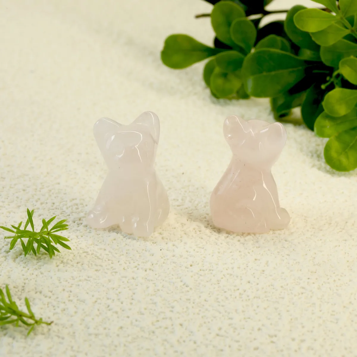 Sale Mini koira – Ruusukvartsi Koriste-Esineet|Kiviesineet