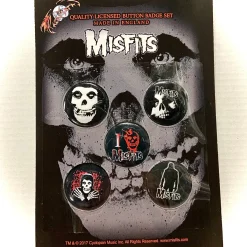 Misfits Skull - Pinssi setti 5kpl Pinssit Ja Rintanapit|Punk!