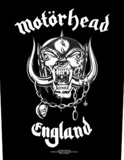 New Motörhead England - Kangasmerkki, selkä Selkämerkit