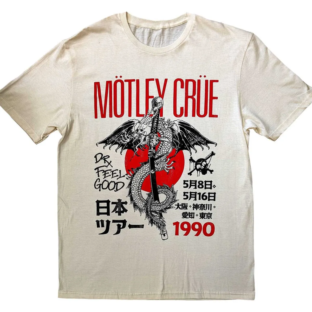 Online Mötley Crüe Dr. Feelgood Japanese Tour '90 - T-Paita T-Paidat|Bändipaidat