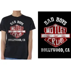 Outlet Mötley Crue Bad boys shield - T-paita T-Paidat|Bändipaidat