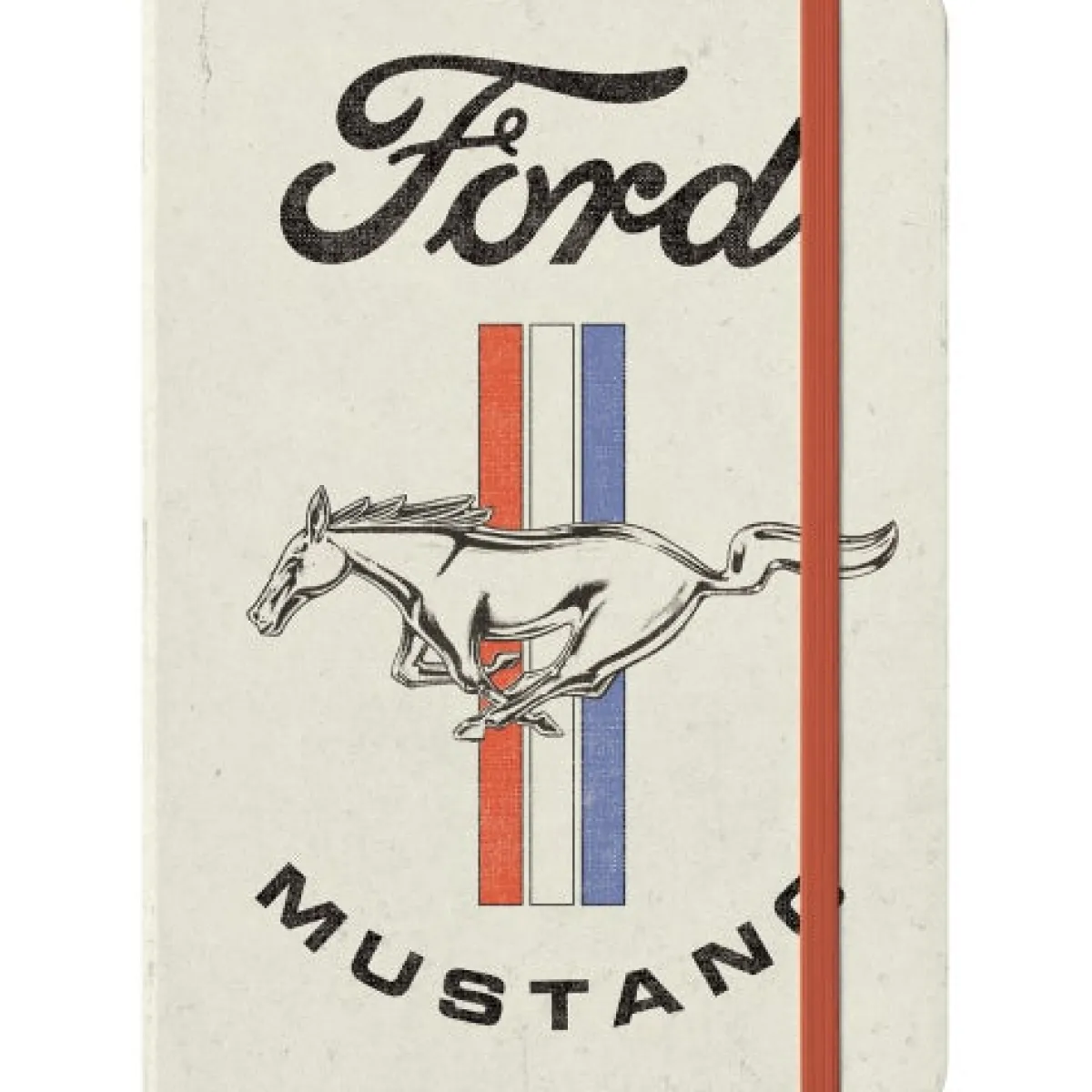 Outlet Muistikirja A5 - Ford Mustang Horse & Stripes Logo Autoteema|Ford