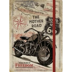 Sale Muistikirja A5 - Route 66 Bike Map Autoteema|Toimistotarvikkeet