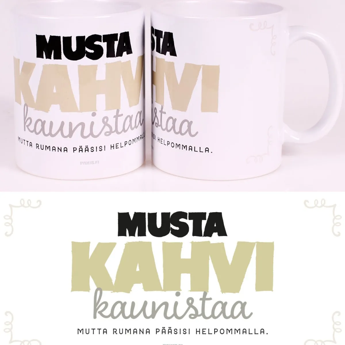 Hot Musta kahvi - Muki Huumorimukit