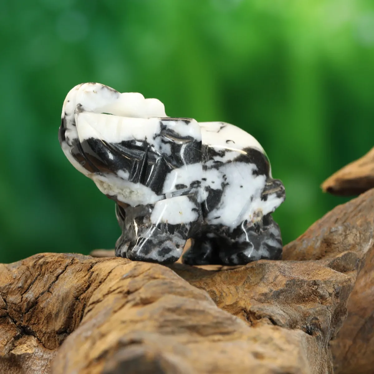Best Musta-valkoinen jade - Elefantti, 5cm Kiviesineet|Jade