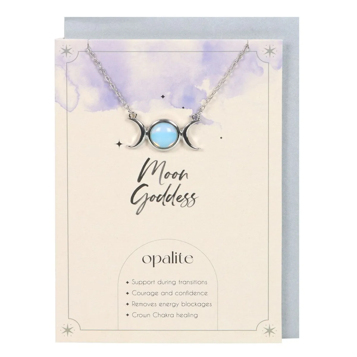 Opalite Triple Moon - kaulakoru ja kortti Kivi Ja Kristallikorut|Opaliitti