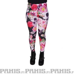 Online Flower Skull II - legginsit Leggingsit|Urban Wear Katukamaa