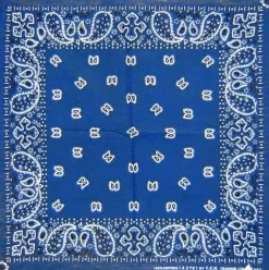 Outlet Paisley Blue - Bandana huivi Hippikamaa|Rockabilly