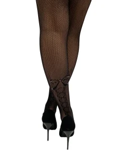 Online Fishnet with bow and diamantes - Verkkosukkahousut Sukkahousut|Sukkahousut