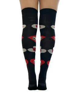 Outlet Skull on Heart Clubs - Ylipolvensukat Goottikamaa|Rockabilly