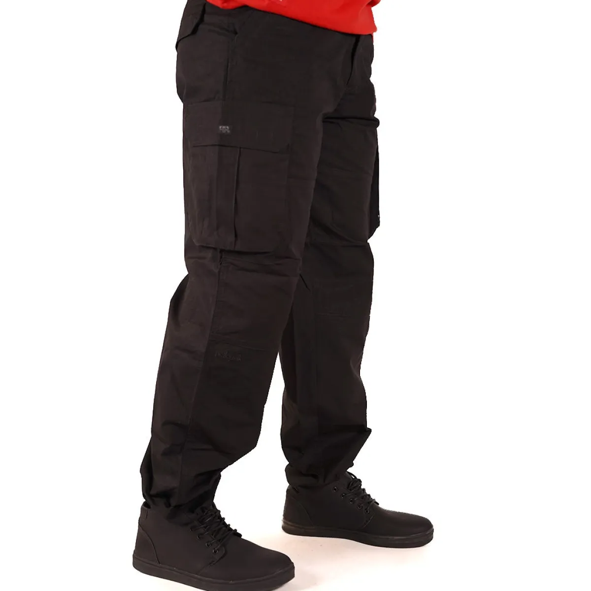 Outlet Basic Cargo Pants- Reisitaskuhousut, musta Reisitaskuhousut|Urban Wear Katukamaa