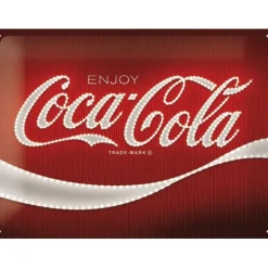 Best Peltikyltti 30x40cm - Coca-Cola Logo Red Lights Seinäkyltit & Taulut