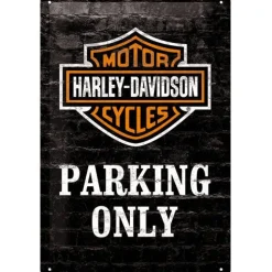 Discount Peltikyltti 20x30cm - Harley Davidson Parking Only Harley Davidson